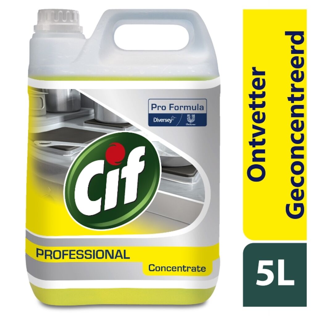 Cif Pro Formula Ontvetter 2x5L - Gecombineerde reiniger en ontvetter